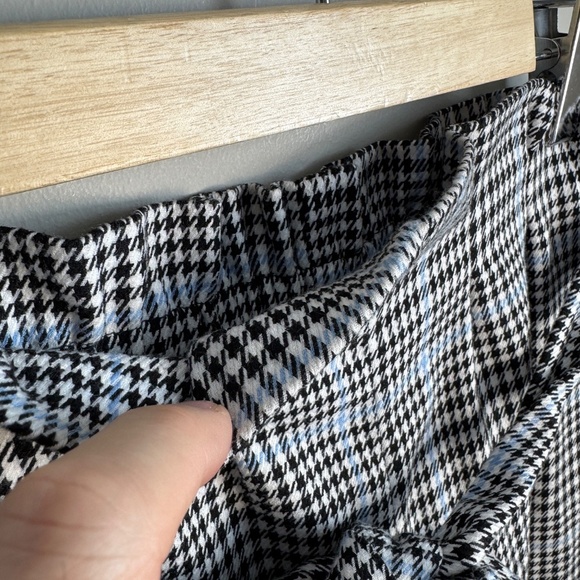 H&M Girl's Pull-On Houndstooth‎ Plaid Tie-Belt Pants Black & White Size Girls 16 - Picture 4 of 12